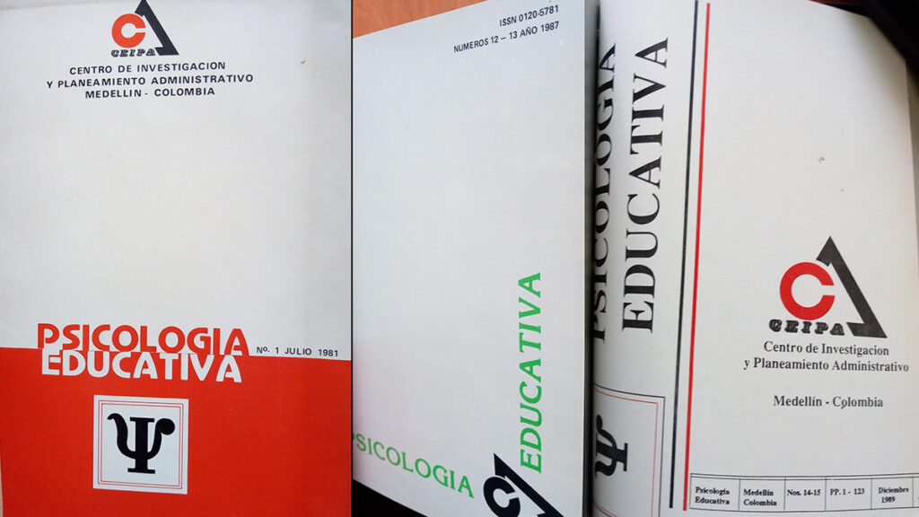 Diferentes ediciones de la revista de divulgación científica Psicología Educativa, producida por CEIPA